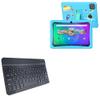 BoxWave Keyboard Compatible with Contixo K103B Kids Tablet (10 in) - SlimKeys Bluetooth Keyboard, Portable Thin with Chiclet-Style Keys - Jet Black view 1