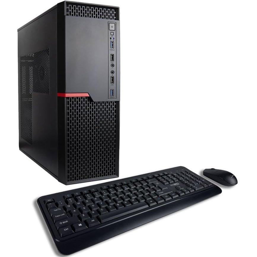 Envision S13 24-core i9-14900K, 64GB DDR5 RAM, 1TB NVME Gen4 SSD, 2TB HDD, WiFi 6, Windows 11 Pro, 10 USB, HDMI + DP, RJ45, KB + Mouse, Business SFF Desktop Computer PC w/Accessories