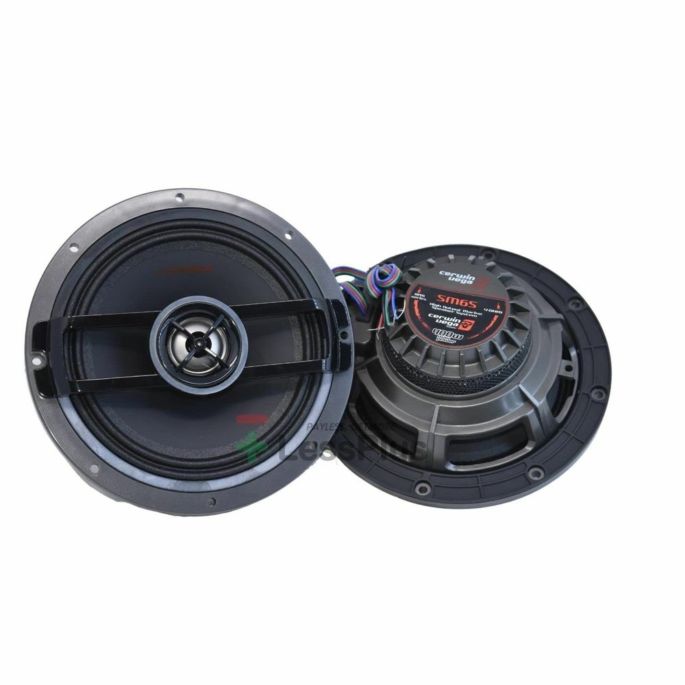 Cerwin Vega! SM65 6.5 inch 250 Watts 2 Way 4 ohms Coaxial Marine Speakers with 1 Titanium Dome Tweeter