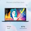 ASUS Vivobook 17.3'' FHD Business Laptop, 12th Gen Intel Core i3-1215U, 8GB RAM, 512GB SSD, HDMI, Webcam, Wi-Fi, Windows 11 Pro, Blue, Bundle with Thunderobot ML101 Purple Wireless Mouse view 2