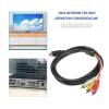 1080P HDTV HDMI-Compatible Male to 3 A-dio Video AV Cable Cord Adapter Converter Connector Component Cable Lead Fit Compatible HDTV view 2