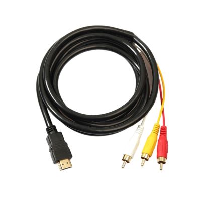 1PC HDMI to 3 Video A-dio Cable Female Adapter Trans-M HDMI to AV Converter Music Stereo Fit Compatible TV Television Wire Cord