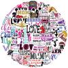 50Pcs Cheerleading Stickers for Kids Teens Adults Waterproof Cheerleader Stickers for Water Bottle Scrapbook Laptop Journal Party Supplies (Cheer) view 1