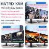HDMI Matrix KVM Switch 2 Monitors 2 Computers, Dual Monitor Extended Display kvm Switch 4K@60Hz, 2K@144Hz, USB 3.0, EDID Emulator, EDID Copy Cross Display, with 4 HDMI Cables, 2 USB Cables view 3