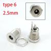 10Pcs DC Power Jack Female Socket Connector DC Nut Panel Mount Adapter 5.5x2.1mm 2.5mm(Type 6) view 2