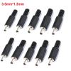 10/5PCS DC Power Male 3.5mm X 1.3mm DC Power Jack Connector 3.5 * 1.3mm Male Socket Mount Plugs 1A 30V Black Connector(5pcs) view 3