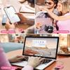 FlyingVHUB 4-Port USB 3.0 Hub, Pink, Extended Cable + USB C SD Card Reader, Compact, for iPhone 15, iPad Pro, MacBook view 4