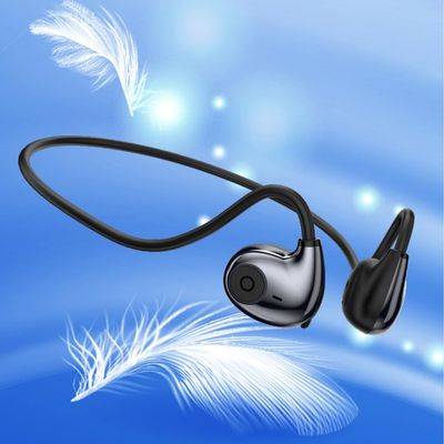 DHBY Open Ear Earbuds Air Conduction Headset Wireless Bluetooth Sport Headphones with Mic Earphone Lightweight Painless Wearing Sweatproof Earpiece Stereo Earphone for Running Hiking Bicycling-Black