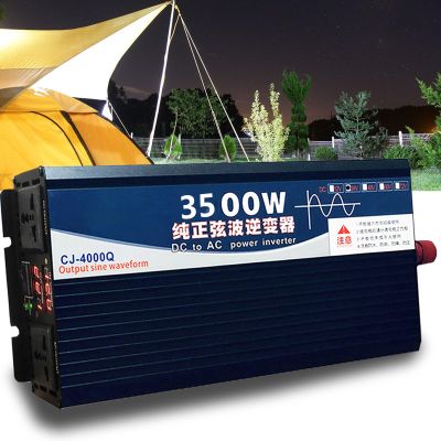3500W 4000W 5000W Pure Sine Wave Inverter Dc 12V 24V 48V 60V 72V to Ac 110V 220V Car Power Inverter Solar Inverter Converters Voltage Transformer for Home,Rv,Truck,3500W-12V