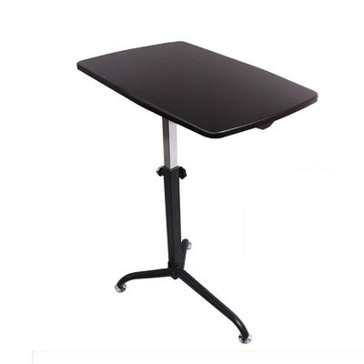 WDFYJ Computer Workstation Laptop Desk Bracket Solid Wood Laptop Bracket Hospital Bed Desk 62 * 38 * 67-91CM (Four Colors)(Black)