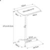 WDFYJ Computer Workstation Laptop Desk Bracket Solid Wood Laptop Bracket Hospital Bed Desk 62 * 38 * 67-91CM (Four Colors)(Black) view 2