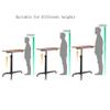 WDFYJ Computer Workstation Laptop Desk Bracket Solid Wood Laptop Bracket Hospital Bed Desk 62 * 38 * 67-91CM (Four Colors)(Black) view 4