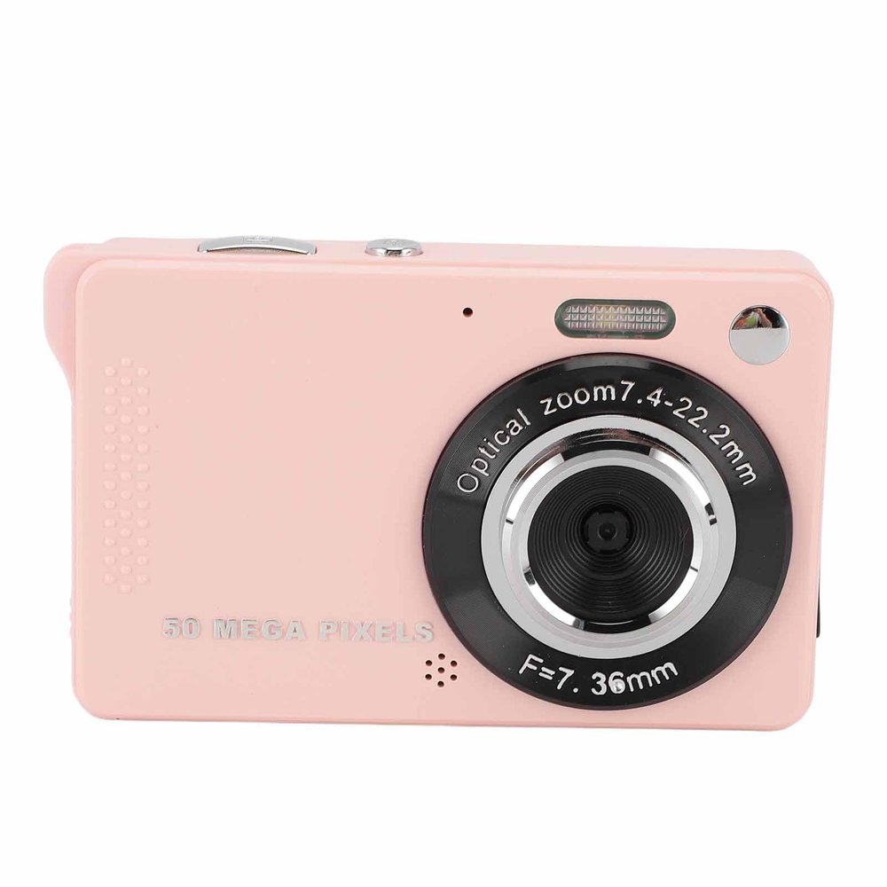 Digital Camera, 1080P 50MP Autofocus Point and Shoot Digital Cameras with 16X Digital Zoom and Flash Compact Camera for Travel Photography (Roseate)