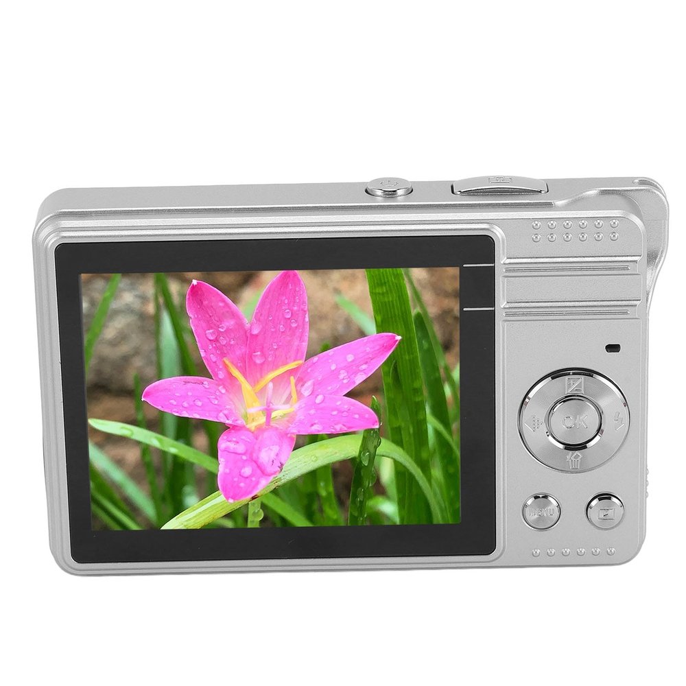 Digital Camera, 1080P 50MP Autofocus Point and Shoot Digital Cameras with 16X Digital Zoom and Flash Compact Camera for Travel Photography (Silver)