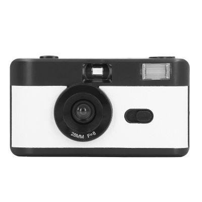 GOWENIC Disposable Film Camera 35 mm, Retro Film Camera with Built in Flash, Reusable Lightweight Vintage Camera, 28MM F/8 Lens, Full Manual Setting (Black and White)