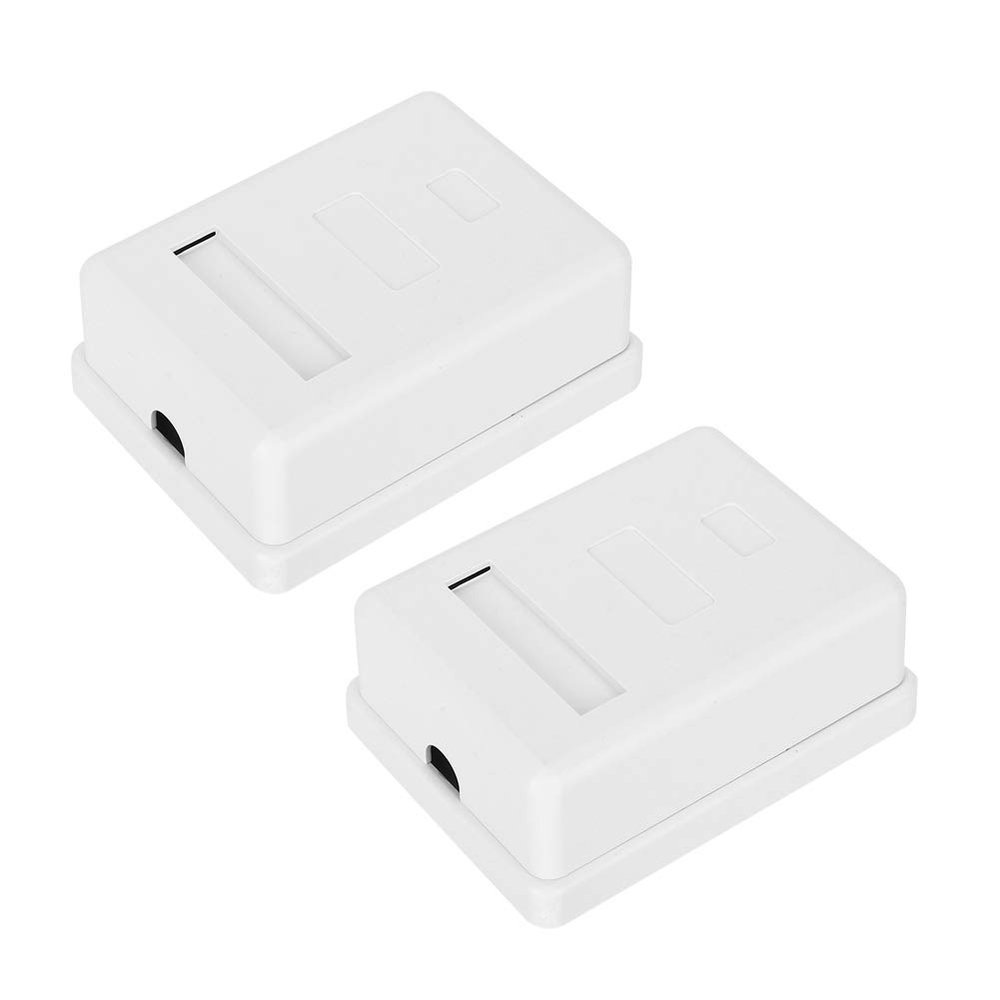 Fine Workmanship, Flexible Corner, Single Port RJ45-8P8C CAT6 Mounted Desktop Information Box with Built in Screws, for Networks Wiring