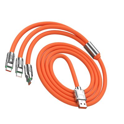 120W 3 in 1 Charging Cord, Universal Multi Charging Cable for Cell Phones with iOS, Type C Interfaces