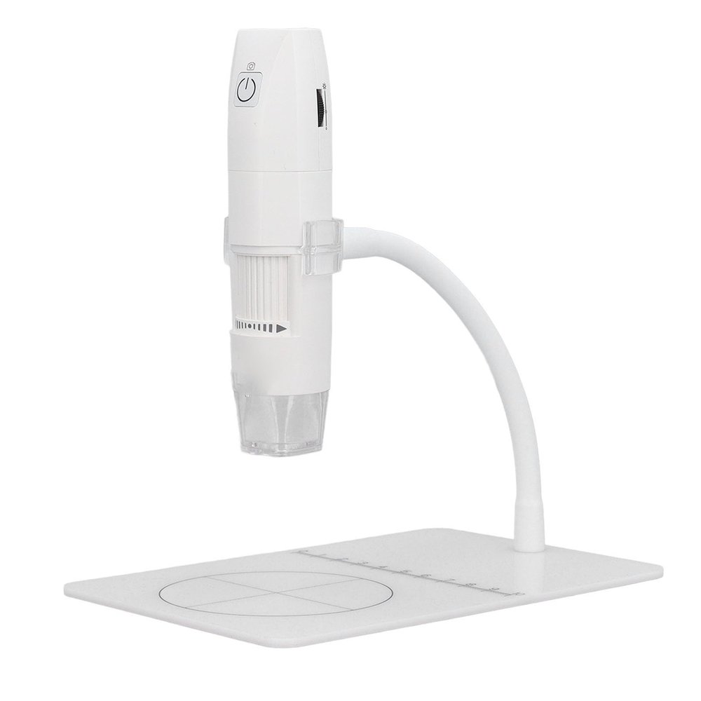 Digital Microscope, Handheld USB 1080P HD 1000X 2MP Microscope with Adjustable Stand for Circuit Board Repair, Fabric Skin Observation (White)