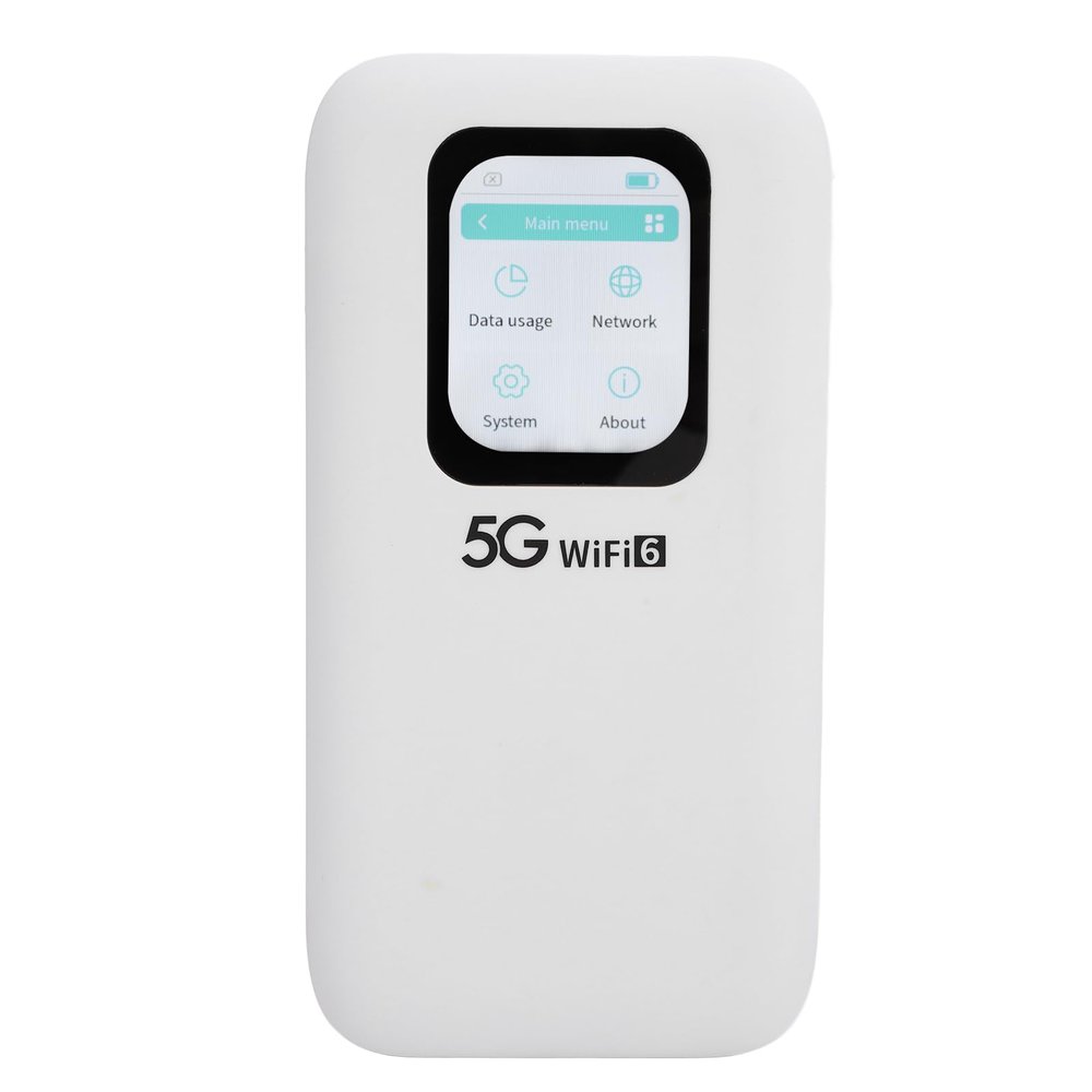 5G Mobile Hotspot, Nano SIM Card Slot, Connects Up to 16 Devices, 2.01in Touch Screen Portable Device, IP67 802.11ax Protocol, Supports WIFI6