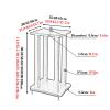 CHZDPP Surround Sound Speaker Stand for Studio Theater, Universal Stereo Cabinet for Shockproof, 11 19 31 39 inch Tall Freestanding Vintage Stereo Console(35x40x50cm/13.8x15.7x19.7in) view 2