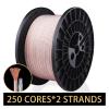 AISEER 250 Cores DIY HiFi Audio Cable Oxygen Free Pure Copper Ofc Speaker Cable for Car Audio Home Theater KTV DJ Audio Wire DIY Speaker Wire(30 Meters) view 2