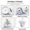 Indoor Outdoor Security Camera Wall Mount, L-Type Metal Bracket, Junction Box Cable Management view 4