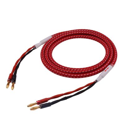 AISEER Pure Copper DIY Speaker Wire with Banana Plug Main Speaker Surround Sound Cable Connection Dedicated Cable(5 Meters)
