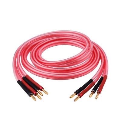 AISEER 1 Pair Oxygen-Free Copper OFC Audio HiFi Speaker Cable Banana Plug to Banana Plug Speaker Cable Center Audio Speaker Cable(20 Meters)