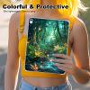 for iPad Air 13 inch Case 2024 with Pencil Holder Clear Back (Glowing Fireflies) Art Deco Thin and Lightweight Scratch-Proof Glitter Tablet Clear Case with Corner Bumpers for iPad Air 13 M2 Case view 4