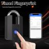 BT Electronic Lock, Fingerprint Padlock with 50 Fingerprint Storage, Smart Lock for Outdoor view 2