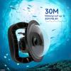 Dome Port for Ace Pro, ACE, Two Handles Dome Lens Built in 30m Sealed Housing Case Diving Swimming Accessory, 180 Degree Wide Angle view 2