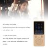 64GB MP3 Player with, 1.8 Inch Screen Portable HiFi Music Player with Speaker Video FM E Book Earphone Support Up to 128GB, Faster Speed, Lower Latency (Gold) view 3