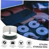 BELLIFFY 2pcs Elegant Cd Storage Bin Plastic Cd Holders Storage Units for Home Empty Bucket view 3