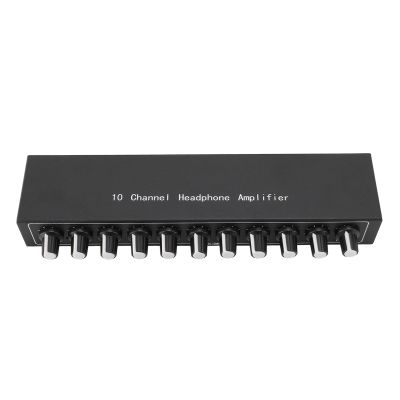 10 Channel Headphone Amplifier, Superior Audio, 1 in 10 Out for Studio, HiFi Analog Circuitry, Low Noise Amplifier, Multi Output