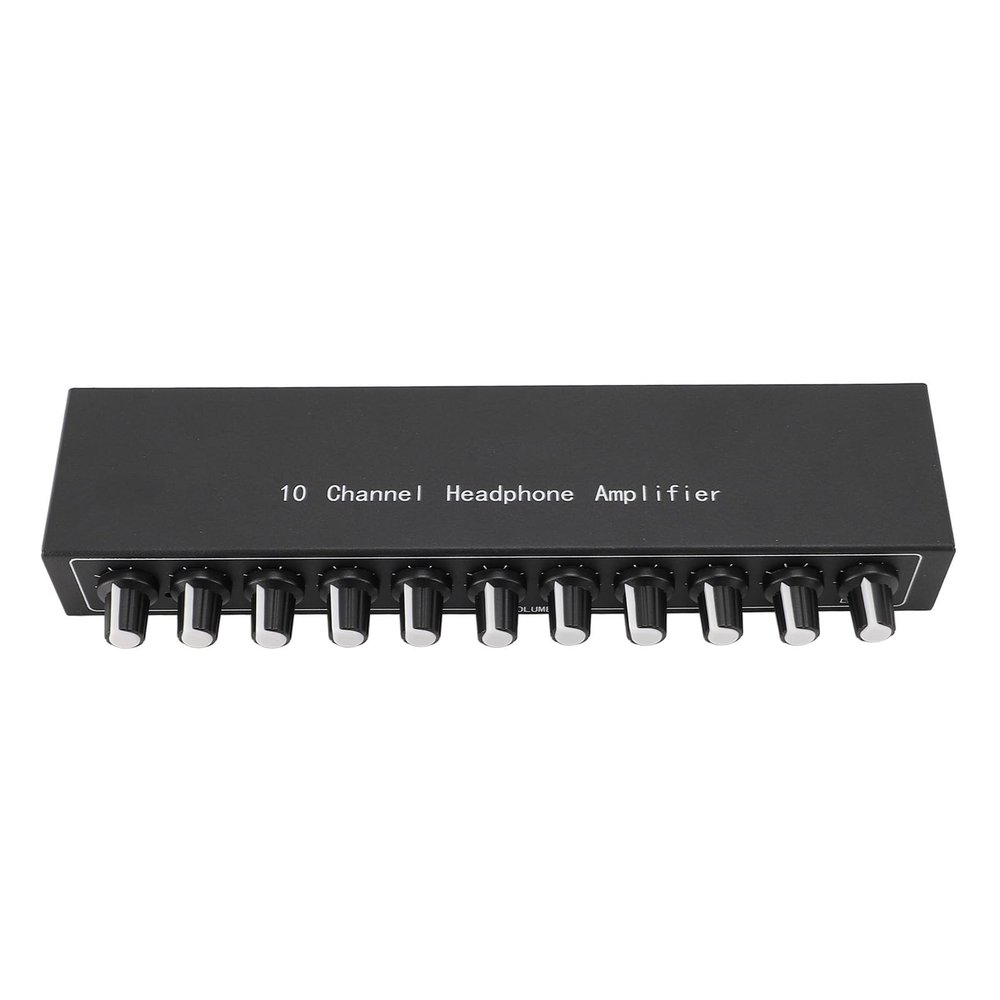 10 Channel Headphone Amplifier, Superior Audio, 1 in 10 Out for Studio, HiFi Analog Circuitry, Low Noise Amplifier, Multi Output