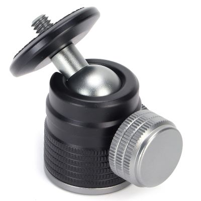 Ball Head, Tripod Ball Head with 1/4inch Tripod Screw Head 360 Degree Mini Ball Head Hot Shoe Mount Adapter for DSLR Camera, Tripods