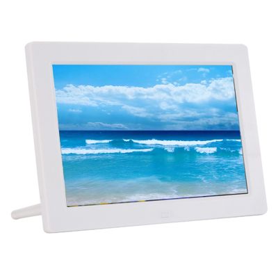 10.1 Inch HD IPS Advertising Digital Photo Frame, Full Viewing Angle, Electronic Photo Album(White)