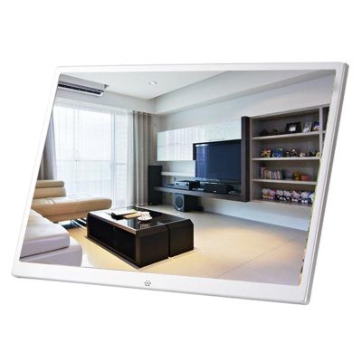12-inch Digital Photo Frame, Video and Picture Loop Playback, Electronic Photo Album Advertising Machine(Silver)