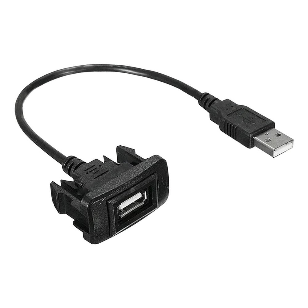 beler Black USB Port AUX Cable Adapter Cord Wire Charger Cable Fit for Toyota Corolla