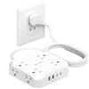 2 Prong Power Strip, WRXDMC 2 Prong to 3 Prong Outlet Adapter, 1400J Two Prong Surge Protector, 10ft Extension Cord, 8 AC Outlets with 2 USB C Port and 2 USB A Port, Wall Mountable,Ideal for Old House view 1