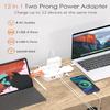 2 Prong Power Strip, WRXDMC 2 Prong to 3 Prong Outlet Adapter, 1400J Two Prong Surge Protector, 10ft Extension Cord, 8 AC Outlets with 2 USB C Port and 2 USB A Port, Wall Mountable,Ideal for Old House view 3