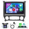 Android 13.0 Double Din Car Stereo - CarPlay Android Auto Car Audio Multimedia Receiver 10 Inch Touch Screen Car Radio with GPS Bluetooth Backup Camera for Chevrolet Silverado 2014-2018 view 1