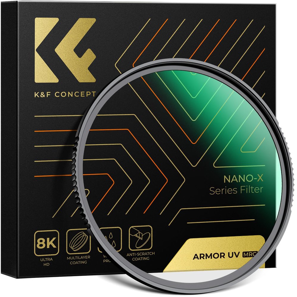 K&F CONCEPT 82mm Explosive-Proof MCUV Lens Protection Filter 28 Multi-Layer Coatings Ultra-Slim HD Waterproof Scratch Resistant Lens UV Filter for 4K/8K Photography (Nano-X Series)