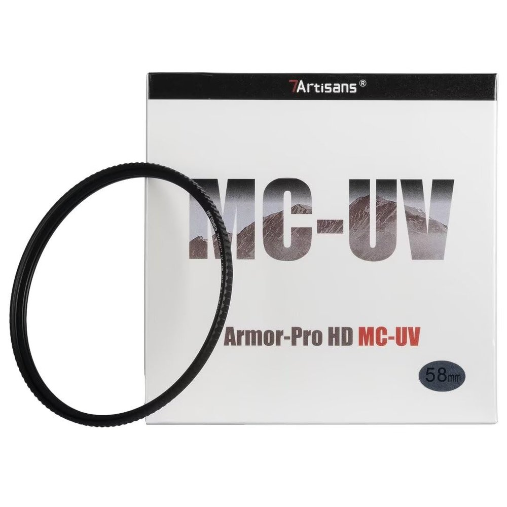 7artisans 58mm MC UV Flilter HD Lens Protection Filter Ultra-Slim High Hardness 24 Layers Coating Filter for Camera Lens