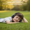 awatrue Kids Bluetooth Headphones, Over-Ear Wireless Headphones with Microphone, Safe-Volume 85dBA, Bluetooth 5.4, Foldable Lightweight and Comfortable, 50H Playtime, USB-C Charging, Blue view 3