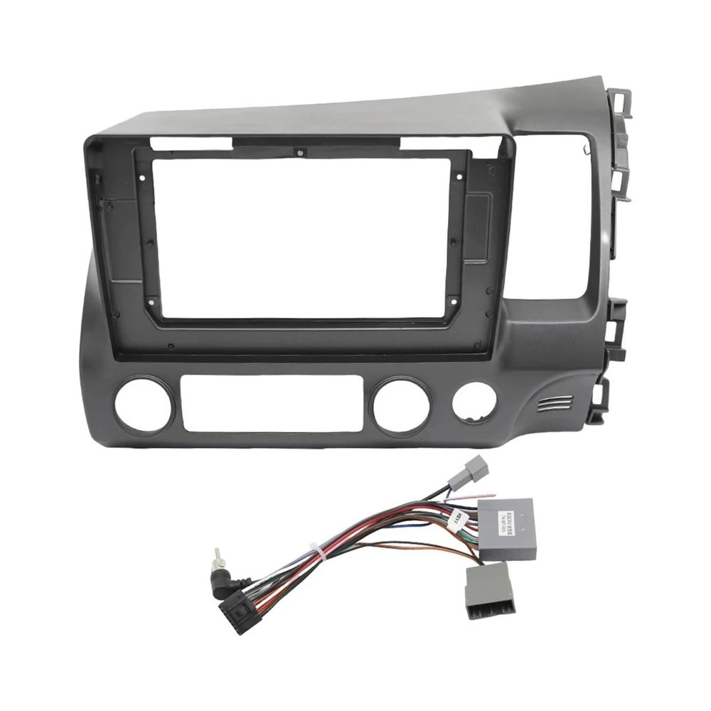 KONGDSDM Car Radio Panel 10.1 Inch Car DVD Frame Audio Trim Kits Facia Panel Radio Player Screen 2 Din Fit for Honda Civic 2006-2011 Left Stereo Durable(RHD Frame-Cord)
