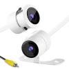 Backup Camera for Car, Metal Housing 170Wide View Angle Rear/Side/Front View Camera for Car, Clear Night Vision IP69 Waterproof Reverse Camera for Vehicle SUV RV Pickup, 18.5mm, 12V/24V, White view 1