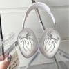 [3 in 1] Case Cover for AirPods Max(2024/2020) Ear Pad Case Cover/Headband Cover/Ear Cups Cover New Cute Design for Apple AirPods Max Headphones (Silver+Black) view 3