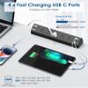 Desk Clamp Power Strip USB C,Under Desk Mount Power Station,20W Fast Charging,Fits 1.9'' Tabletop Edge,Desk Surge Protector,Perfect Home,Office Supplies (Black, 5 Outlets & 6 USB Ports & 10 FT Cable) view 3