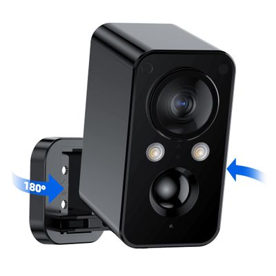 BECAMSO Security Cameras Wireless Outdoor Battery: 180 Horizontal Camera for Home Security Battery WiFi Outside Surveillance Camera CCTV Cam System with Color Night Vision Motion Sensor